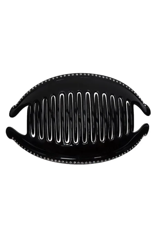 Belle Crystal Large Interlocking Comb Pair