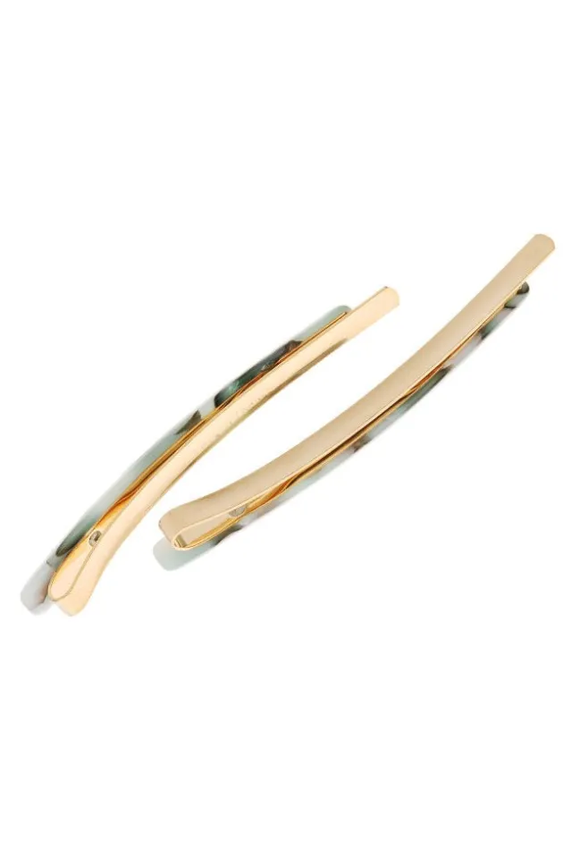 Bobby Pin Pair on Gold Wire - Classic