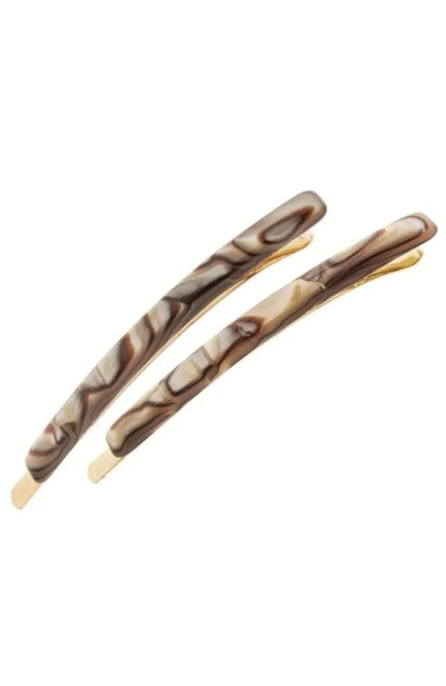 Bobby Pin Pair on Gold Wire - Classic