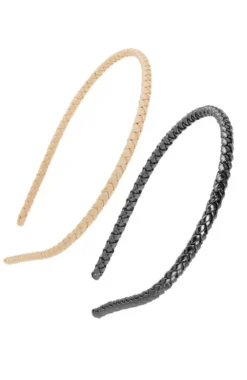 Braided 1/4" Headband 2-Pack