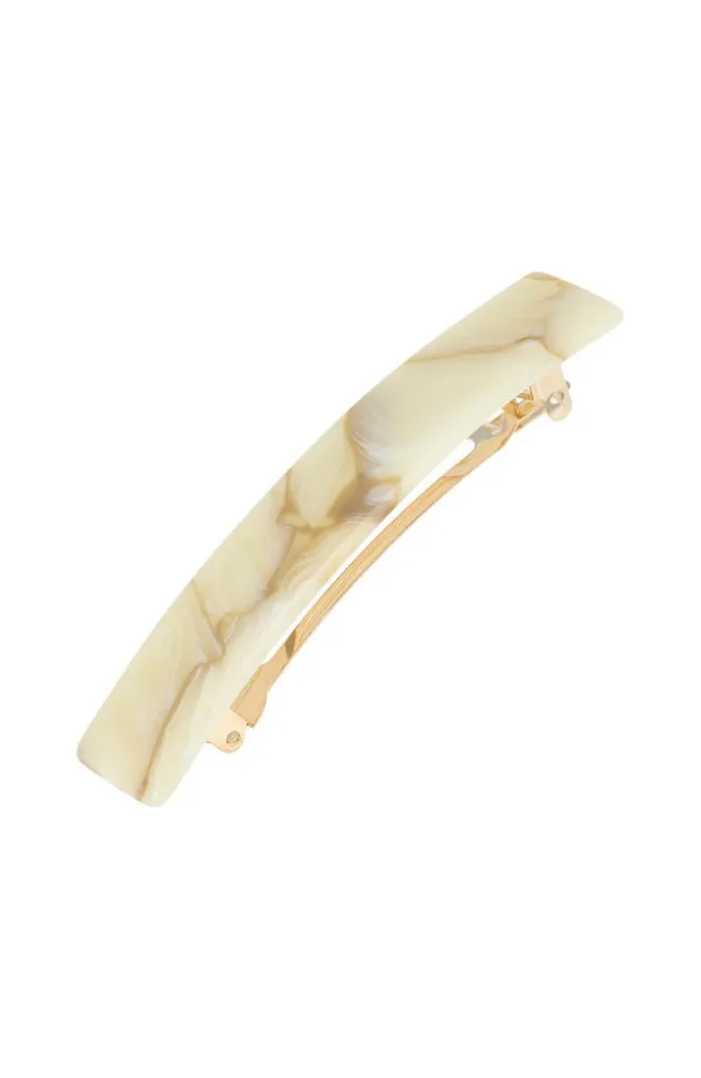 Classic Rectangle Barrette - Carrara