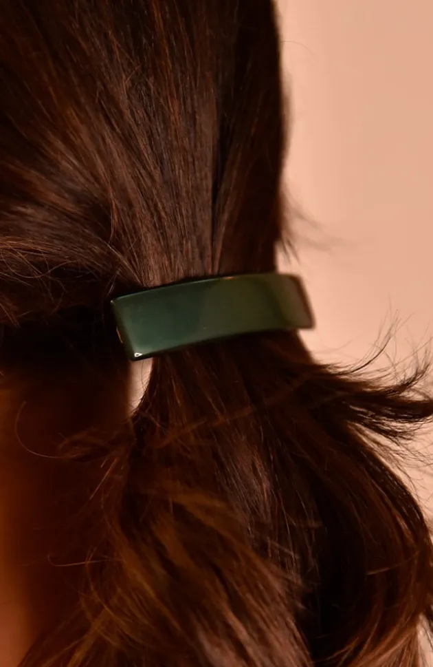 Classic Rectangle Barrette - Opale