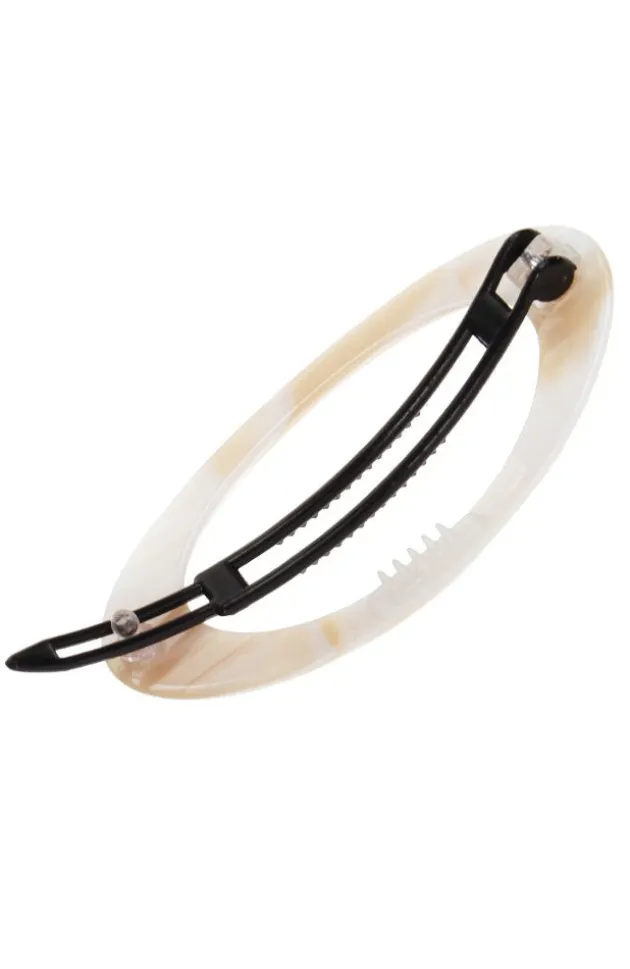 Cutout Oval Plastic Tige Boule Barrette - Classic