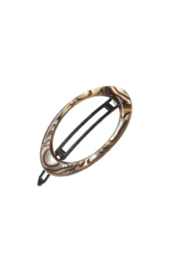 Cutout Oval Plastic Tige Boule Barrette - Classic