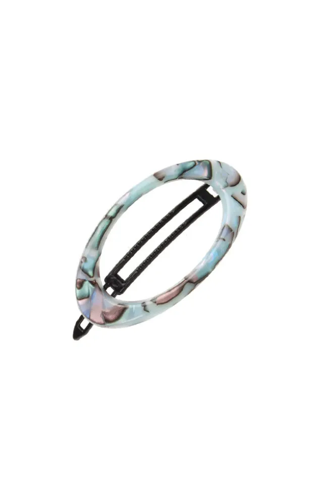Cutout Oval Plastic Tige Boule Barrette - Classic