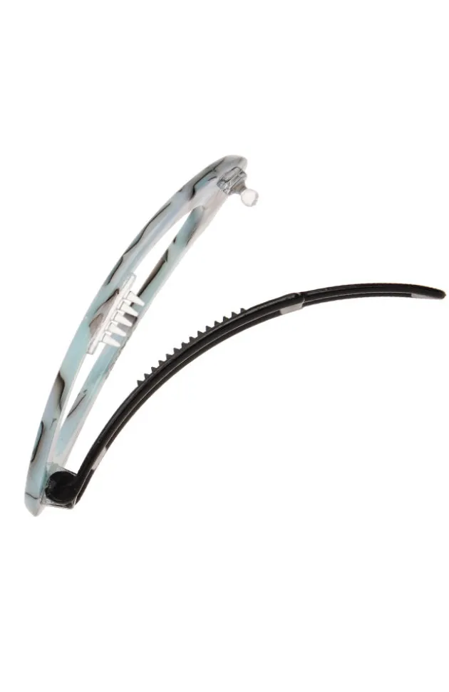 Cutout Oval Plastic Tige Boule Barrette - Classic