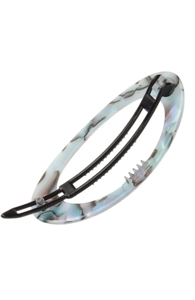 Cutout Oval Plastic Tige Boule Barrette - Classic