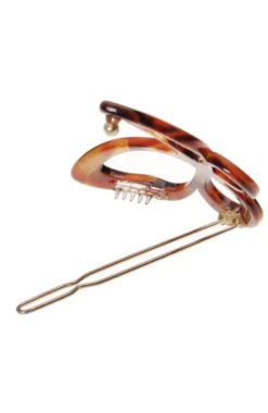 Large Cutout Butterfly Tige Boule Barrette - Classic
