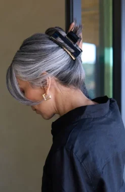 Large Cutout Rectangle Claw Clip - Classic