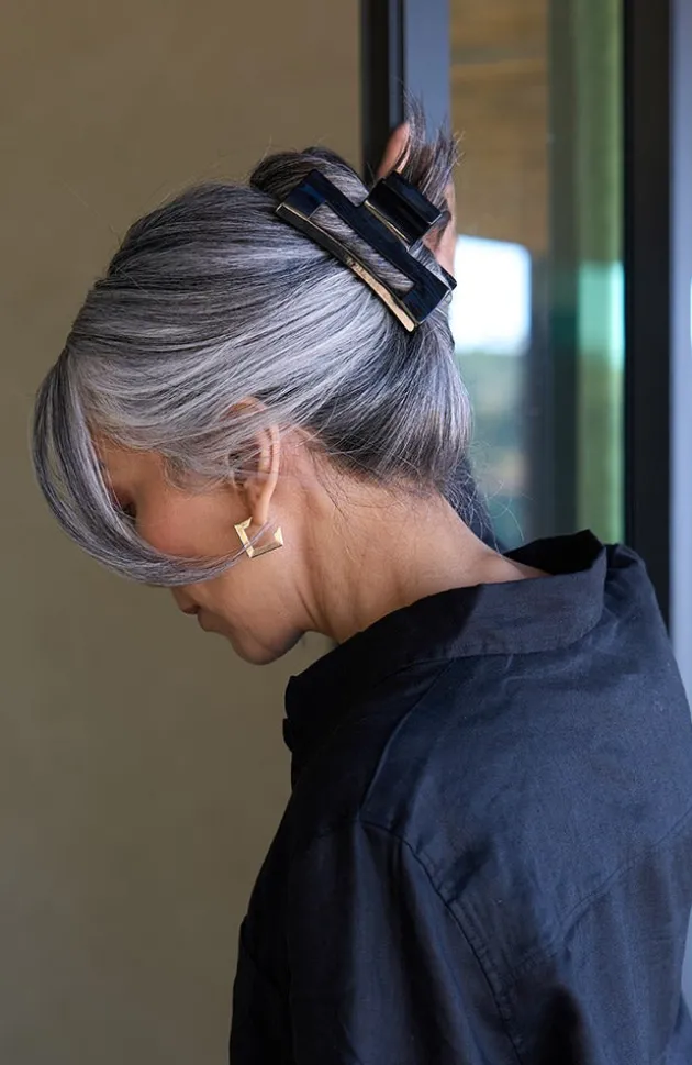 Large Cutout Rectangle Claw Clip - Classic