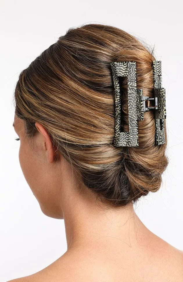 Large Cutout Rectangle Claw Clip - Classic