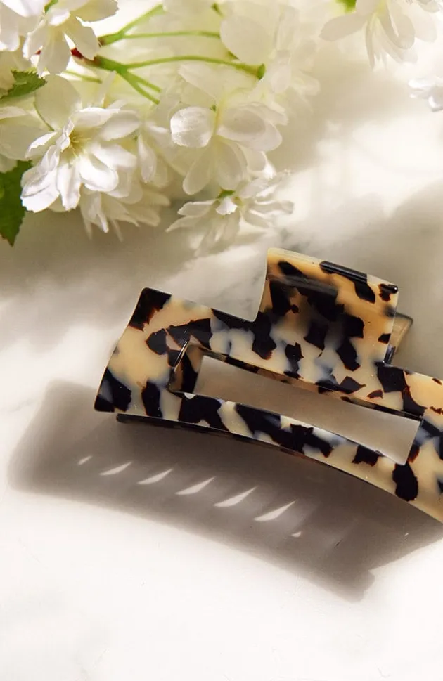 Large Cutout Rectangle Claw Clip - Classic
