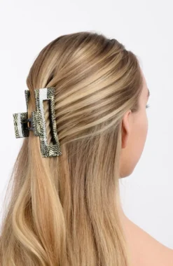 Large Cutout Rectangle Claw Clip - Classic