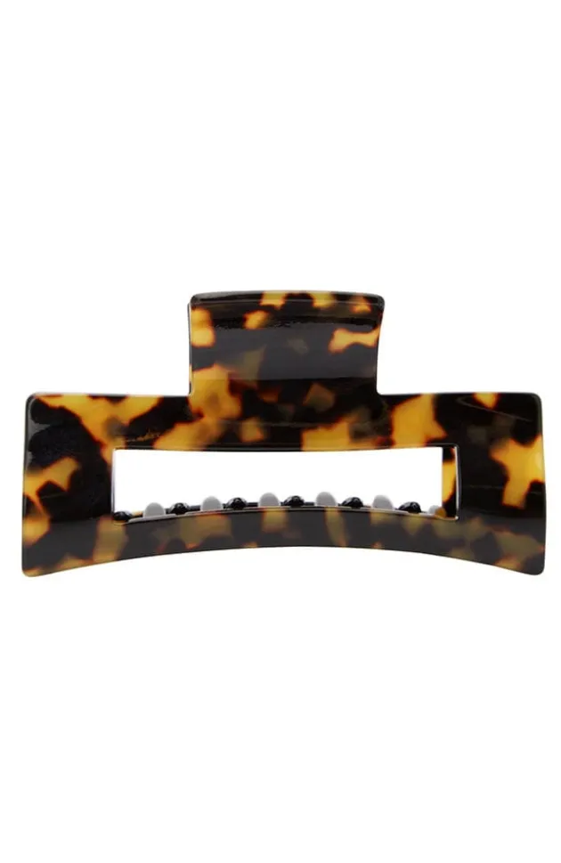 Large Cutout Rectangle Claw Clip - Classic