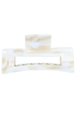Large Cutout Rectangle Claw Clip - Classic