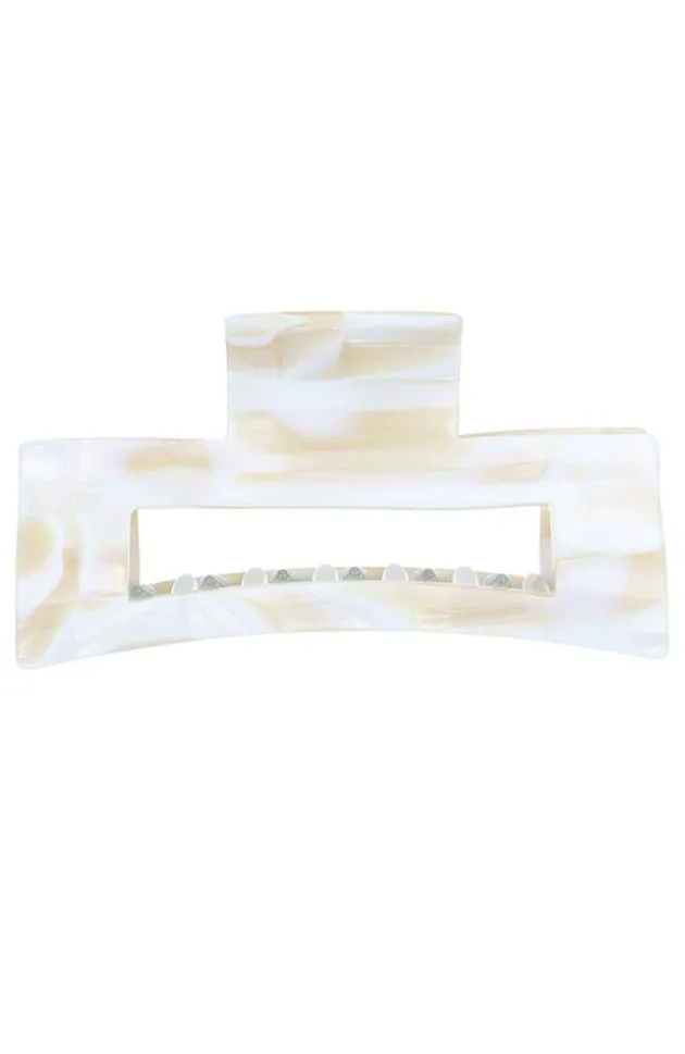Large Cutout Rectangle Claw Clip - Classic