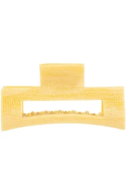 Large Cutout Rectangle Claw Clip - Straw