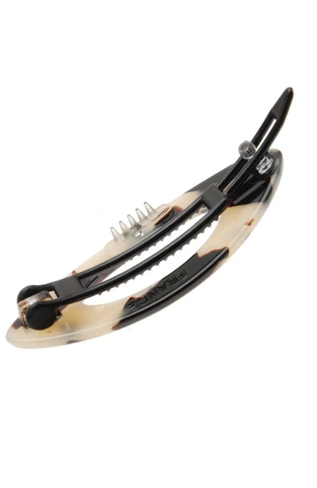 Mini Cutout Oval Plastic Tige Boule Barrette - Classic