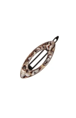 Mini Cutout Oval Plastic Tige Boule Barrette - Classic
