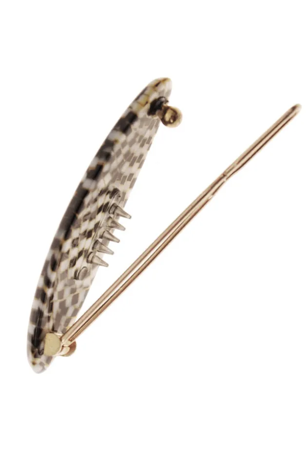 Mini Oblong Tige Boule Barrette - Classic