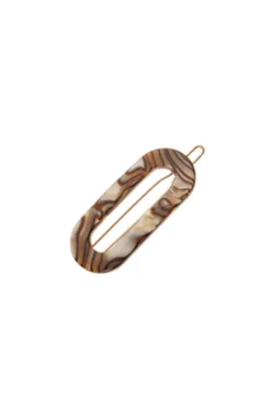 Mini Oval Tige Boule Barrette - French Classic