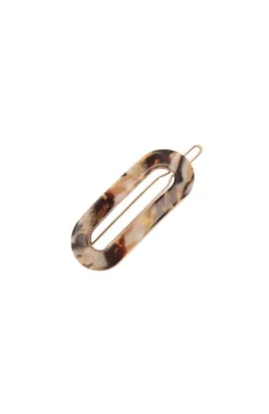 Mini Oval Tige Boule Barrette - French Classic
