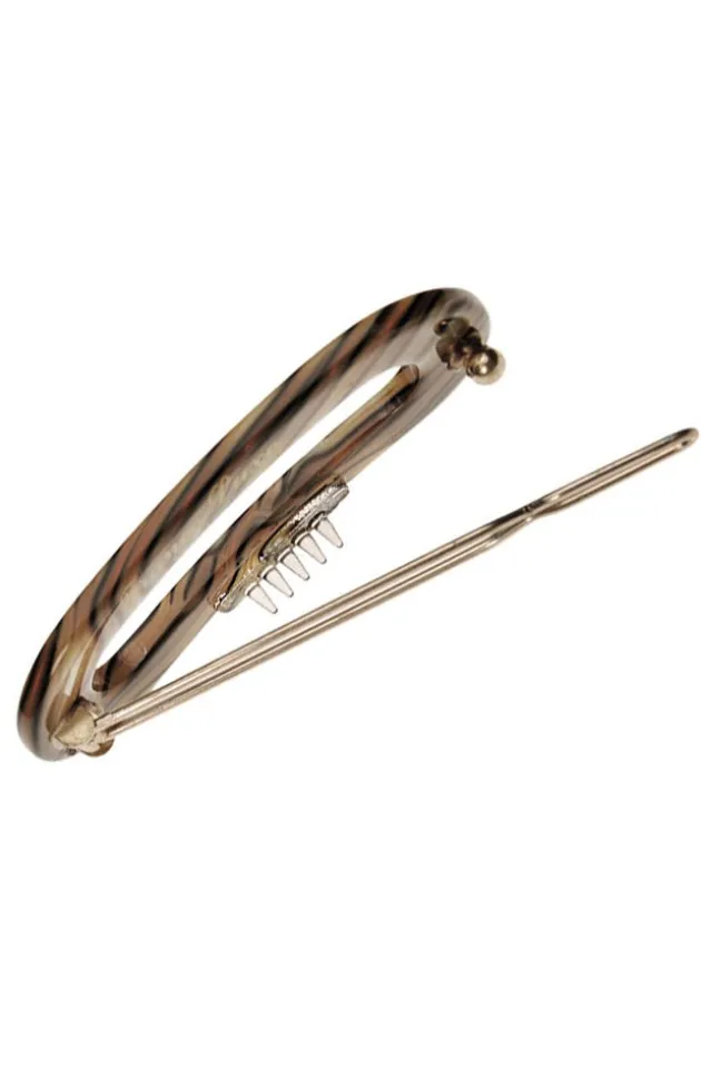 Mini Oval Tige Boule Barrette - French Classic