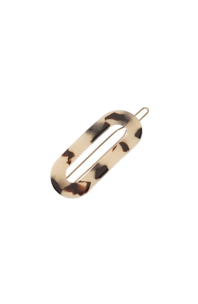 Mini Oval Tige Boule Barrette - French Classic
