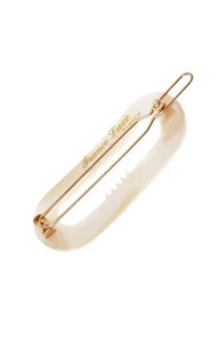 Mini Oval Tige Boule Barrette - French Classic