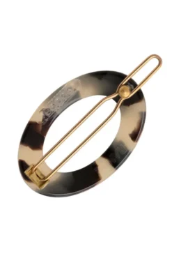 New Cutout Oval Tige Boule Barrette - Classic