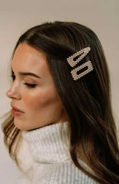 Pearl Tige Boule Barrette Set