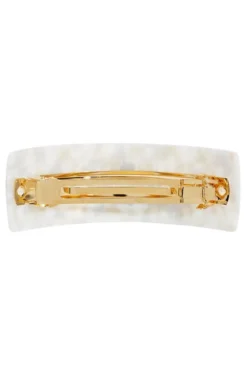 Rectangle Volume Barrette - Coconut Milk