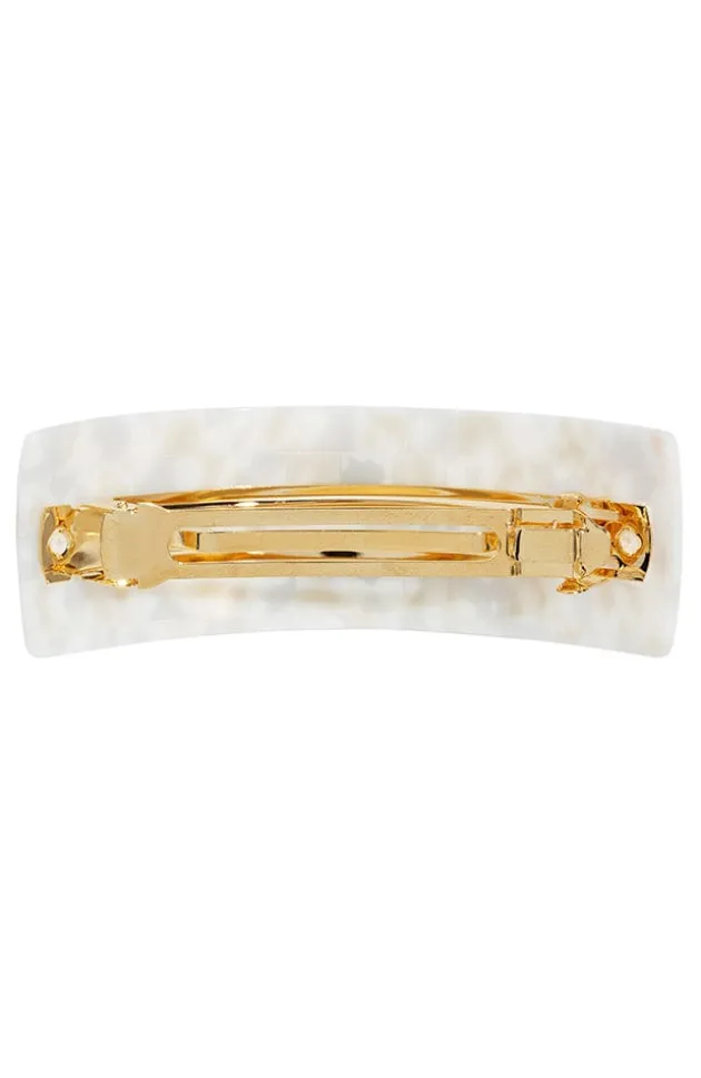 Rectangle Volume Barrette - Coconut Milk