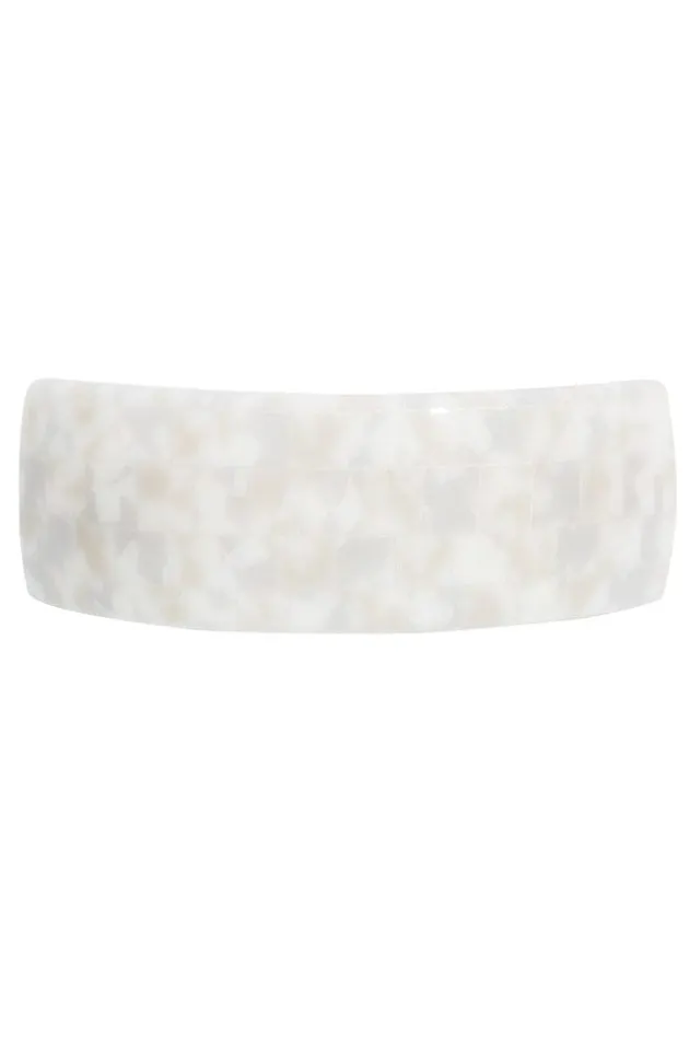 Rectangle Volume Barrette - Coconut Milk