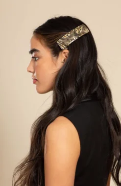 Rectangle Volume Barrette - French Classic