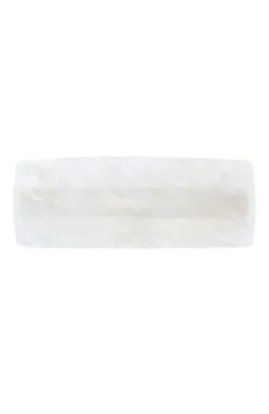 Rectangle Volume Barrette - Neige