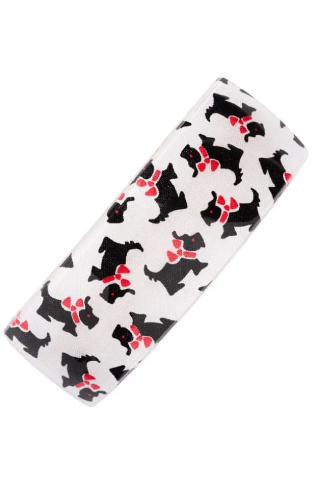 Rectangle Volume Barrette - Scottie Dog