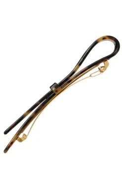 Ribbon Bow Long & Skinny Barrette - Classic