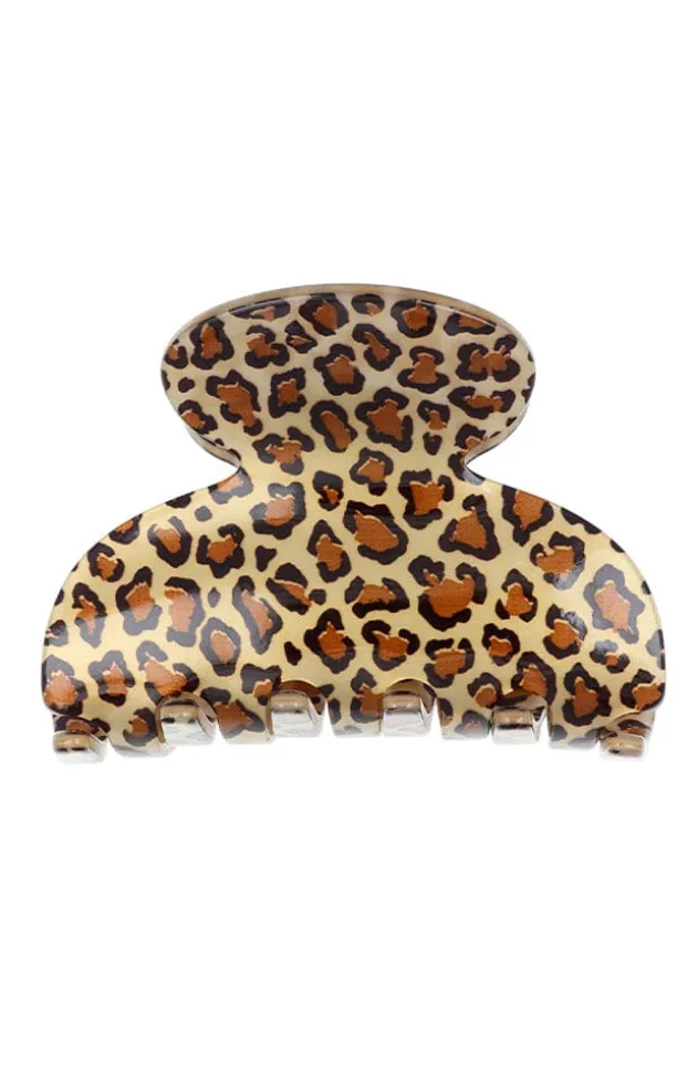Small Couture Claw Clip - Golden Leopard