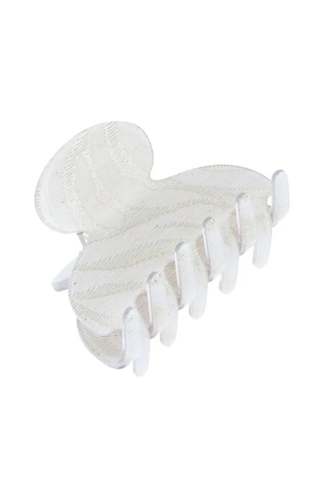 Small Couture Claw Clip - Metallic Zebra