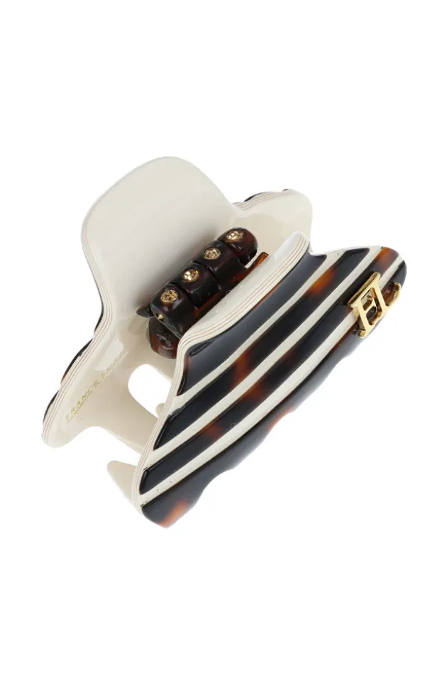 Stripe Small Claw Clip