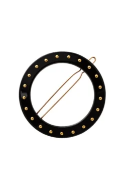 Studded Circle Cutout Tige Boule Barrette