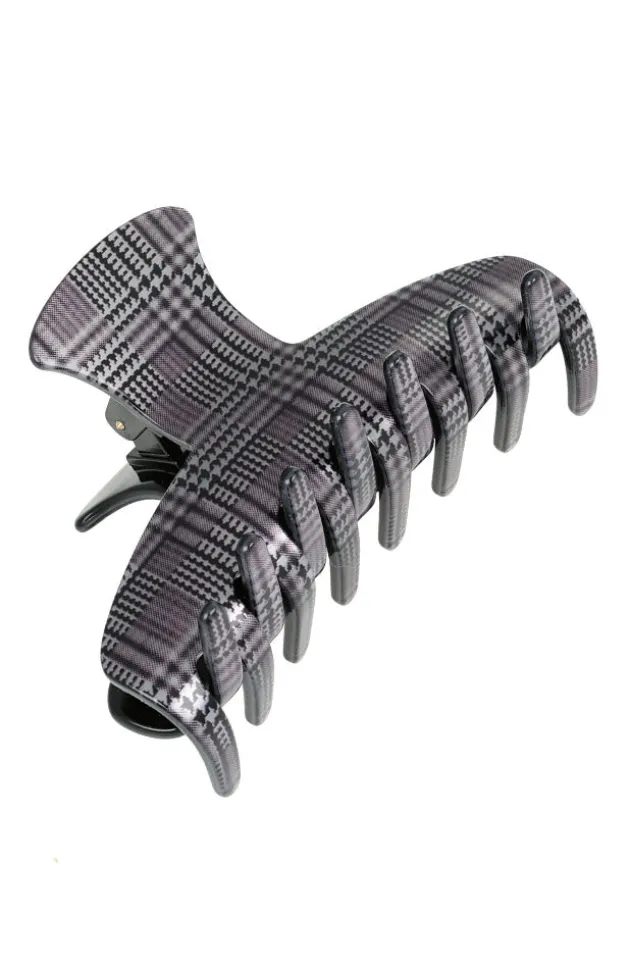 Throne Claw Clip - Plaid Black