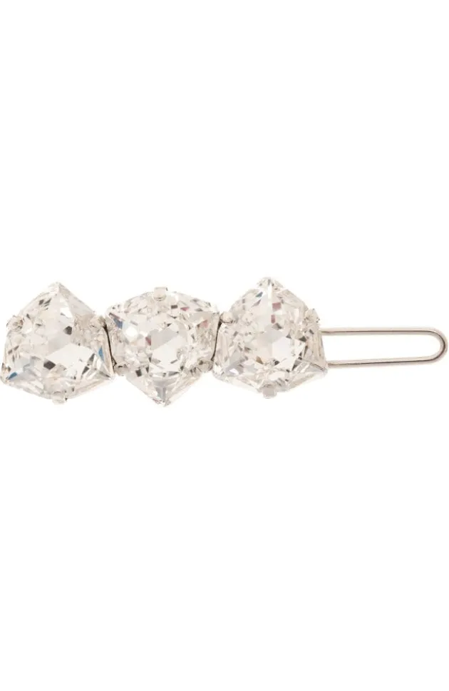Triple Crystal Tige Boule Barrette